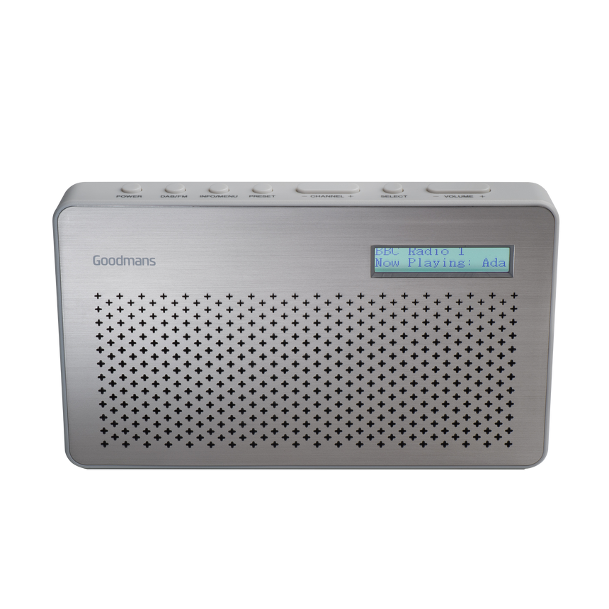 Goodmans Canvas, Portable DAB Digital & FM RDS Radio, Battery Operated - Steel CANVASSTE transparent background